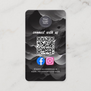 Sozial Media QR Code Modern Pro Minimalistisch Ele Visitenkarte