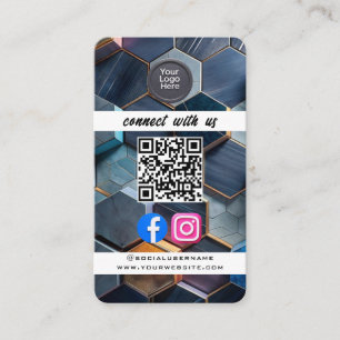 Sozial Media QR Code Modern Pro Minimalistisch Ele Visitenkarte