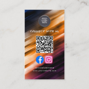 Sozial Media QR Code Modern Pro Minimalistisch Ele Visitenkarte