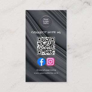 Sozial Media QR Code Modern Pro Minimalistisch Ele Visitenkarte