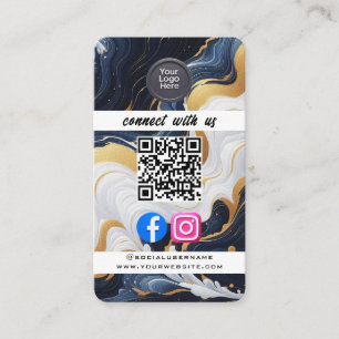 Sozial Media QR Code Modern Pro Minimalistisch Ele Visitenkarte