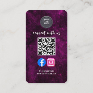 Sozial Media QR Code Modern Pro Minimalistisch Ele Visitenkarte
