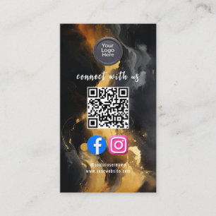 Sozial Media QR Code Modern Pro Minimalistisch Ele Visitenkarte