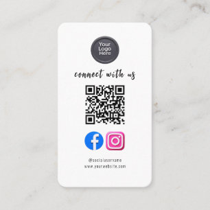 Sozial Media QR Code Modern Pro Minimalistisch Ele Visitenkarte