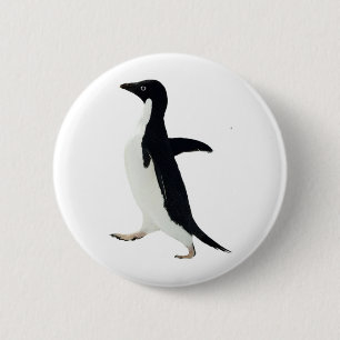 Sozial ungeschickter Pinguin Button