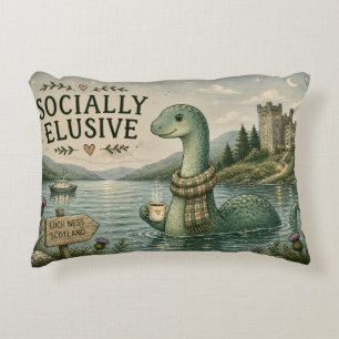 Sozial zurückhaltende Nessie gemütliches Kryptid L Dekokissen