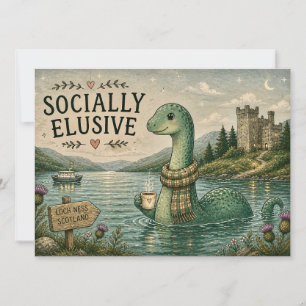Sozial zurückhaltende Nessie gemütliches Kryptid L Karte