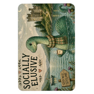 Sozial zurückhaltende Nessie gemütliches Kryptid L Magnet
