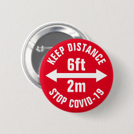Sozialabstandszeichen 6ft 2m Covid19 CoronaVirus Button