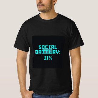 Sozialakku 1 % - Glitch Art Gen Z Spaß T - Shirt