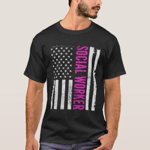 Sozialarbeiter American Patriot Patriotic Social W T-Shirt