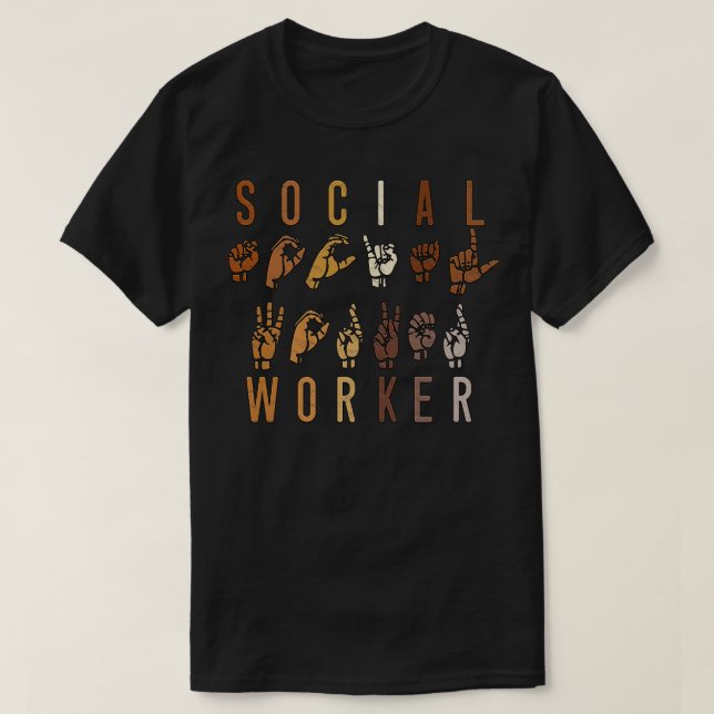 Sozialarbeiter ASL T-Shirt (Design vorne)