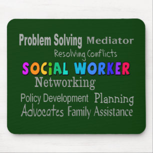 Sozialarbeiter-beruflicher Aufgaben-Entwurf Mousepad