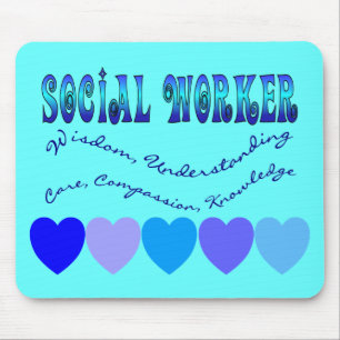 Sozialarbeiter BLAU-HERZEN Mousepad