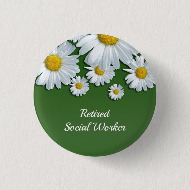 Sozialarbeiter, Blumengestalter, Button (Vorderseite)