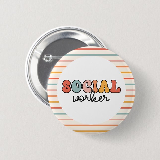 Sozialarbeiter Button (Vorne & Hinten)