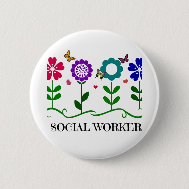 Sozialarbeiter Button (Vorderseite)