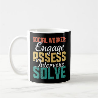 Sozialarbeiter-Endempfänger bewerten Interventions Kaffeetasse