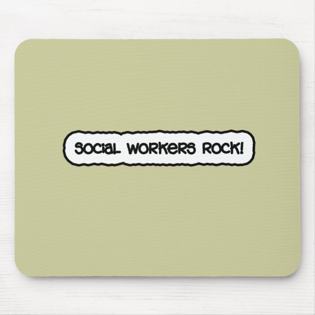 Sozialarbeiter-Felsen! Mousepad (Vorne)