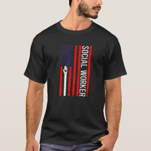 Sozialarbeiter Flagge Sozialarbeitsmonat LMSW Würd T-Shirt