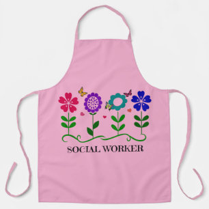 Sozialarbeiter, Frühlingsblumen, Schürze