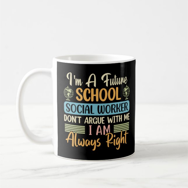 Sozialarbeiter Funny Social Work Monat Kaffeetasse (Links)