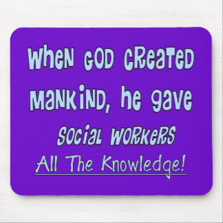 Sozialarbeiter "GOTT GAB WISSEN" Geschenke Mousepad