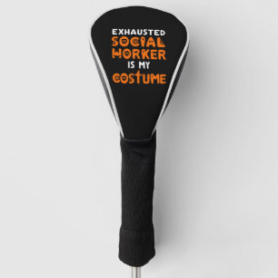 Sozialarbeiter Halloween Shirt Funny Social Work Golf Headcover