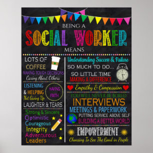 Sozialarbeiter-inspirierend Kunst Poster