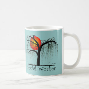 Sozialarbeiter-künstlerische Baum-Geschenke Tasse