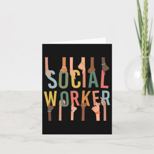 Sozialarbeiter Leben Funny Social Work Monat Black Karte