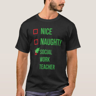 Sozialarbeiter Lehrer Funny Pajama Weihnachten T-Shirt