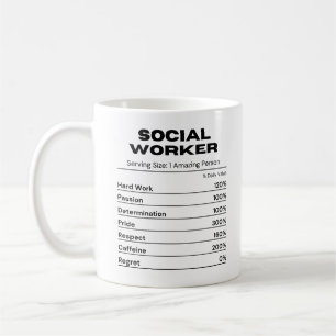 Sozialarbeiter Leidenschaftlich Entschlossen Job Kaffeetasse