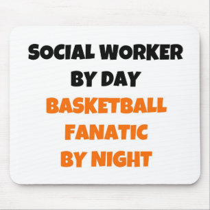 Sozialarbeiter nach Tag Basketball Fanatic by Nigh Mousepad