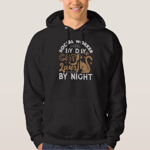 Sozialarbeiter nach Tag Katze Sozialarbeit Grafik Hoodie