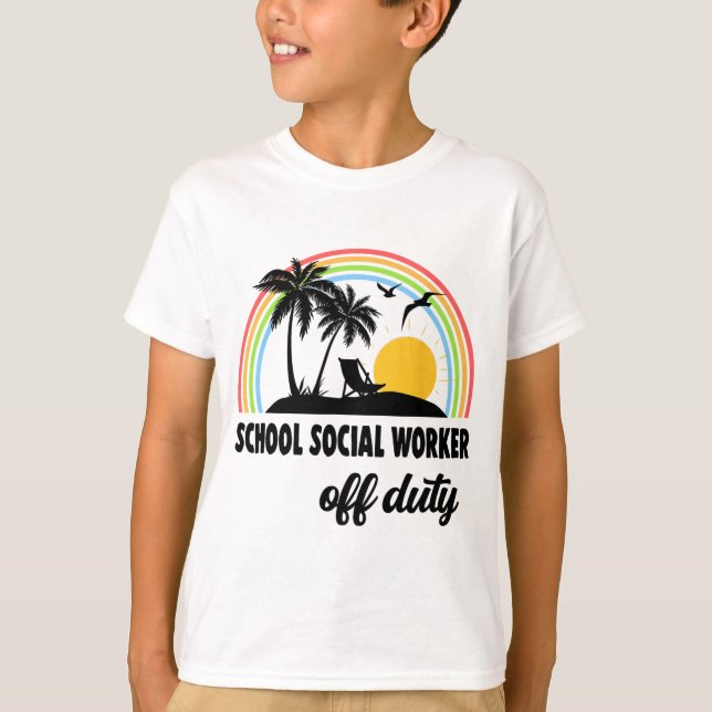 Sozialarbeiter ohne Arbeit Regenbogen Ende des Sch T-Shirt (Vorderseite)