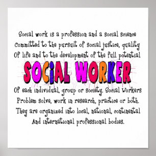 Sozialarbeiter-Plakat-Kunst-Druck ~~Definition~~ Poster