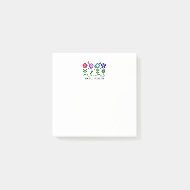 Sozialarbeiter, populäres Design, Post-it Klebezettel (Vorderseite)