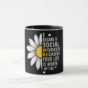 Sozialarbeiter/Sonnenblume Tasse