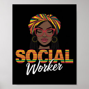Sozialarbeiter Soziale Arbeit Frauen Mädchen Schwa Poster