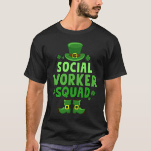 Sozialarbeiter Squad Happy St Patrick's Day Leprec T-Shirt