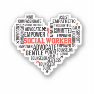 Sozialarbeiter, Student Abschluss, Schulberater Aufkleber