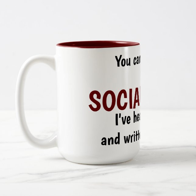 Sozialarbeiter-Tasse Zweifarbige Tasse (Links)