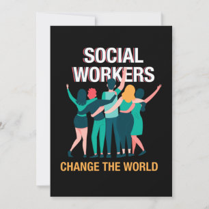 Sozialarbeiter verändern das weltweite Geschenk de Einladung