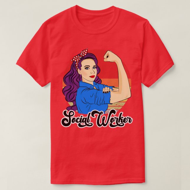 Sozialarbeiter Weibliche Geschenke Vintag Casework T-Shirt (Design vorne)