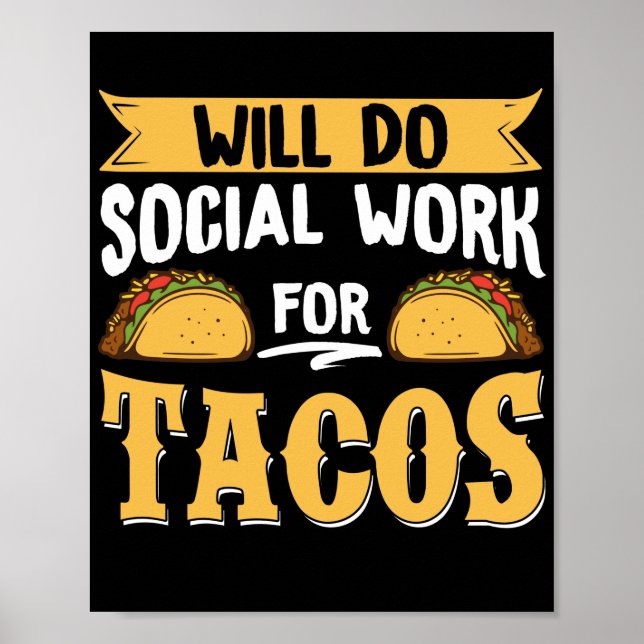 Sozialarbeiter werden soziale Arbeit für TACOS lei Poster (Vorne)