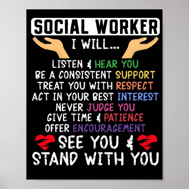 SozialarbeiterIch werde.. hören Poster (Vorne)