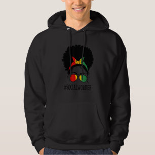 Sozialarbeiterin Afrikanische Frauen Unordentliche Hoodie