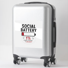 Sozialbatterie Niedrig Benutzerdefinierter Vinyl-A Aufkleber