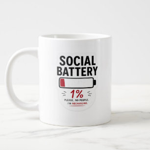 Sozialbatterie Niedrig Spezialitäten-Tasse Lusti Jumbo-Tasse